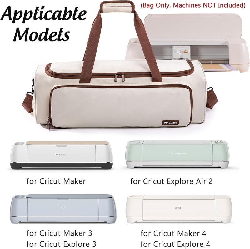 IMAGINING Carrying Case Bag for Cricut Maker 4, Maker 3, Explore 4, Explore 3, Explore Air 2, Large Opening Storage for Cricut Accessories and Suppliers - Image 4